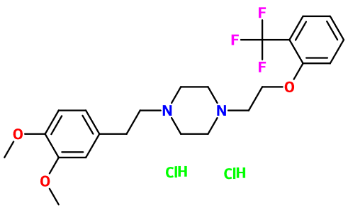 (image for) MC080252 Piperazine, 1-[2-(3,4-dimethoxyphenyl)ethyl]-4-[2-[2-(trifluoromethyl)phenoxy]ethyl]-, dihydrochloride